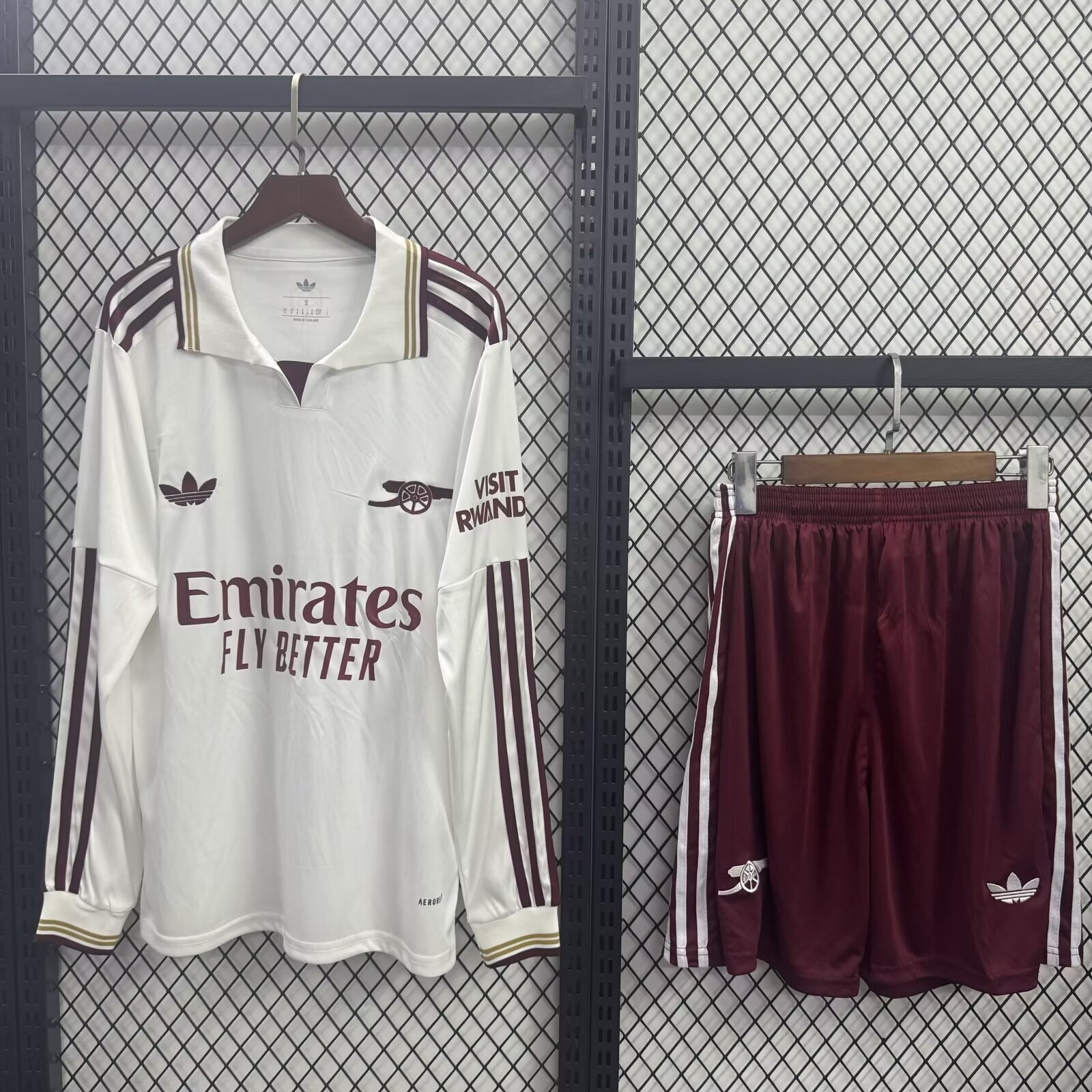 Kids-Arsenal 25/26 Third White Long Soccer Jersey